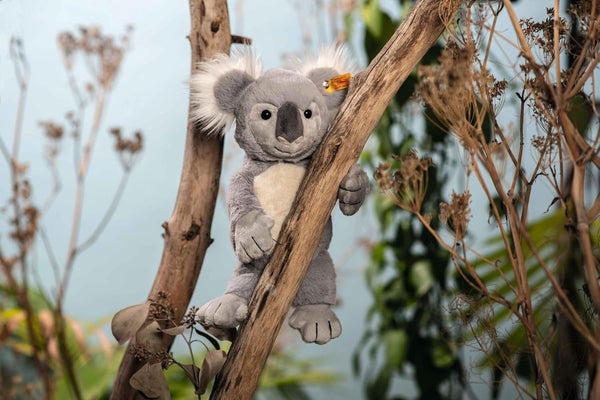Steiff Nils Koala, Premium Koala Stuffed Animal, Koala Toys, Stuffed Koala, Koala Plush, Cute Plushies, Plushy Toy for Girls Boys and Kids, Soft Cuddly Friends (Grey, 12")