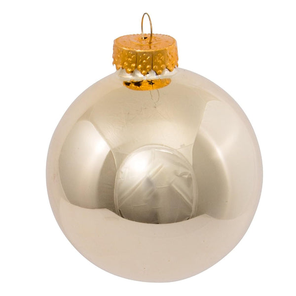 Kurt S. Adler 65MM Glass Shiny Gold Ball Ornaments, 6-Piece Box