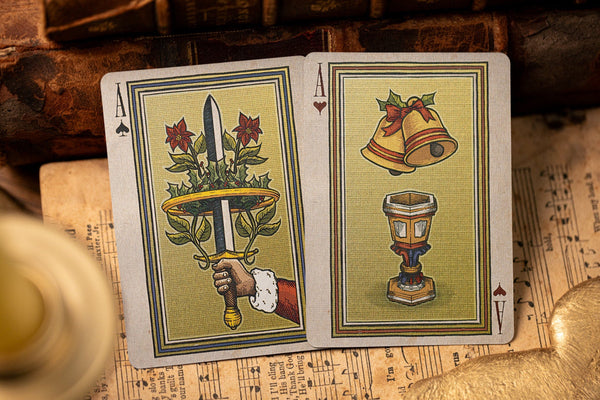 Kings Wild Project 12 Days Of Christmas Luxury Playing Cards - Standard Edition, Festive Holiday Themed Collectible Christmas Deck, Poker Size Custom Index