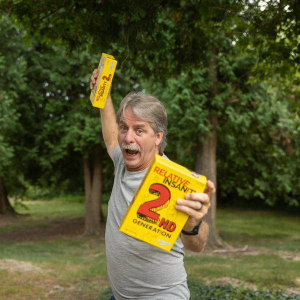 PlayMonster Relative Insanity 2nd Generation Party Game by Jeff Foxworthy – Hilarious Family & Adult Card Game for Game Night, 4+ Players, Ages 14+