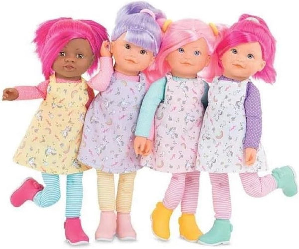 Corolle Rainbow Doll Céléna Soft Body Rag Doll - Easy-to-Style Long, Silky Hair, Vanilla-Scented, 16 Inches