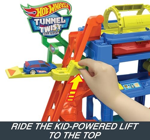 Hot Wheels City Color Shifters Tunnel Twist Car Wash Diecast Playset - Let's Race