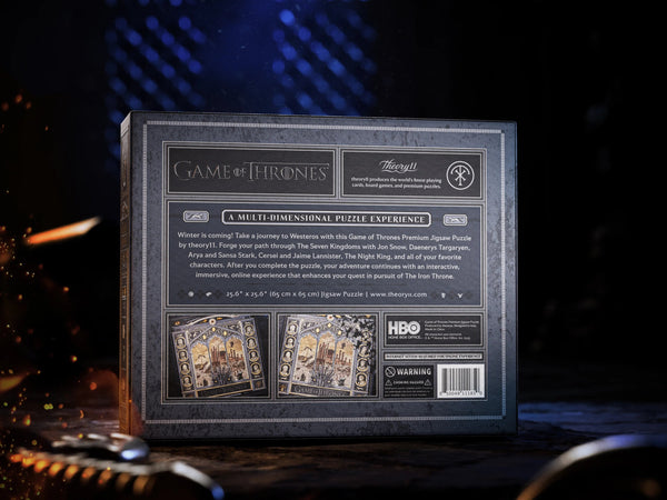 theory11 Game of Thrones Jigsaw Puzzle - Conquer the Seven Kingdoms - Officially Licensed 1,000 Piece Intermediate Puzzle for Ages 14+