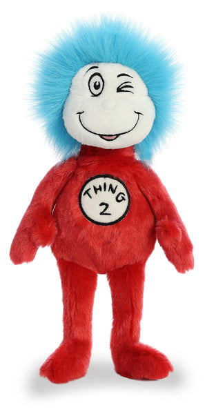 Aurora® Whimsical Dr. Seuss™ Thing Two Stuffed Animal - Officially Licensed Plush for Imaginative Play - Perfect for Kids and Adults - Red 12 Inches