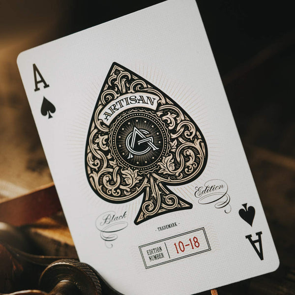 theory11 Artisan Black Premium Playing Cards, Poker Size Standard Index