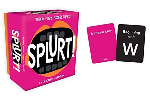 Gamewright Splurt! - Think Fast. Say it First! - Portable Party Card Game, Pink