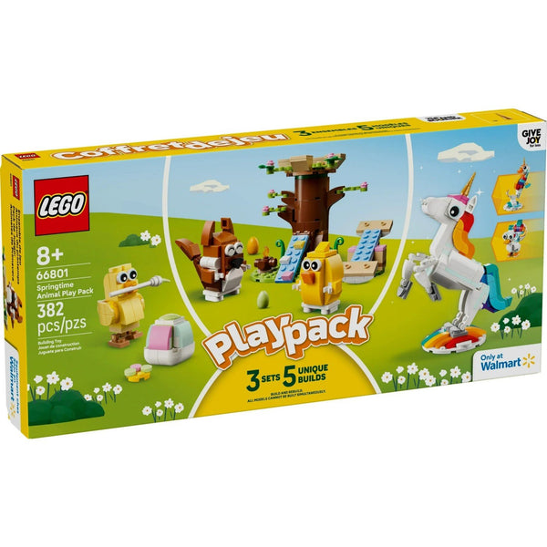 LEGO Creator Springtime Animal Play Pack - 5 Adorable Animal Builds in 1 Box - Easter Chick, Unicorn, Seahorse, Peacock, Squirrel, and Bird Toy - Easter Gift Idea for Kids - 66801