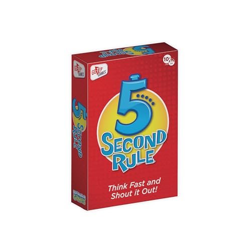PlayMonster 5 Second Rule - Think Fast and Shout Out Answers, Fun Family Game for Kids and Adults, Party, Travel & Game Night, Multi-Player Card Game for Ages 10+