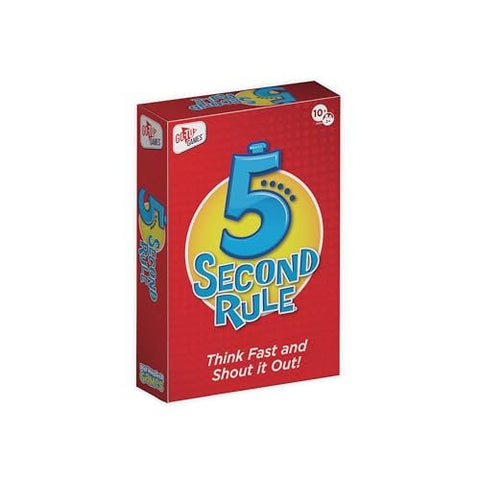 PlayMonster 5 Second Rule - Think Fast and Shout Out Answers, Fun Family Game for Kids and Adults, Party, Travel & Game Night, Multi-Player Card Game for Ages 10+