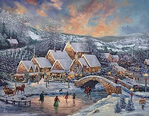 Ceaco - Thomas Kinkade Holiday Collection #5 - 4 in 1 Multipack - (4) 500 Piece Jigsaw Puzzles