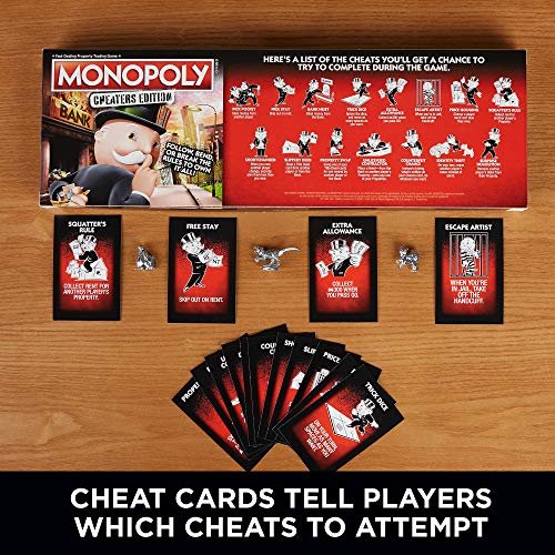 Hasbro Gaming Monopoly Cheaters Edition Board Game for Kids and Family, 2-6 Players Ages 8+