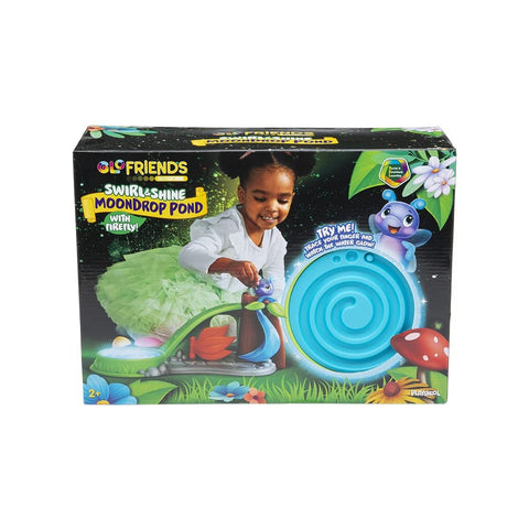 Playskool Glo Friends - Swirl & Shine MoonDrop Pond - Glowing, Musical Pond - Glowing Firefly Toy and Playset - SEL Toy - Ages 2+