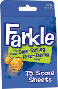 Farkle Score Sheet Pad with 75 2-Sided Sheets for the Classic Dice-Rolling Risk-Taking Game