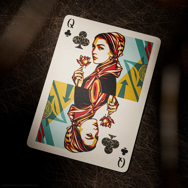 theory11 OBEY Red Edition Premium Playing Cards, Poker Size Standard Index