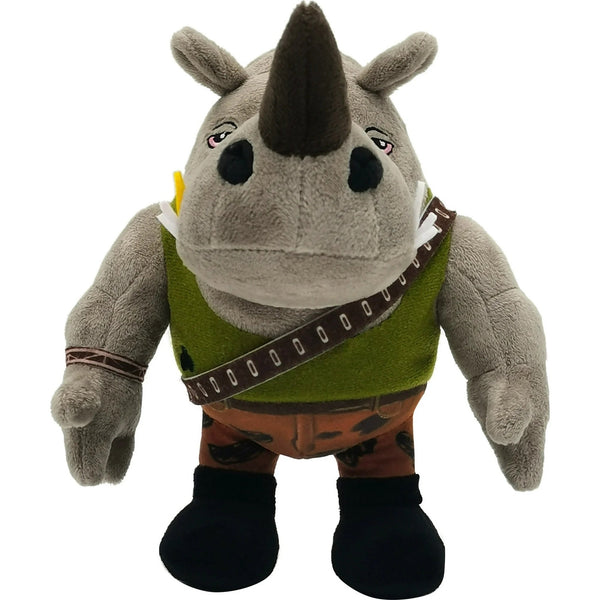 Teenage Mutant Ninja Turtles: Mutant Mayhem Rocksteady Plush Toy, 8 inch TMNT Soft Dolls, Ages 3+