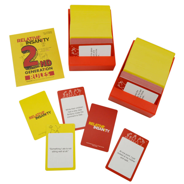 PlayMonster Relative Insanity 2nd Generation Party Game by Jeff Foxworthy – Hilarious Family & Adult Card Game for Game Night, 4+ Players, Ages 14+