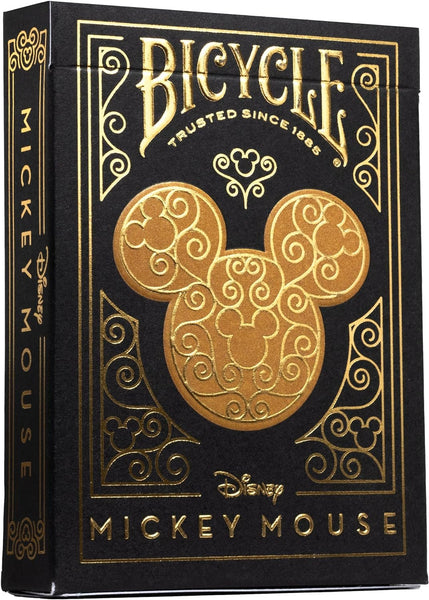 Bicycle Disney Mickey Mouse Black and Gold Playing Cards with Hot-Stamped Gold Foil