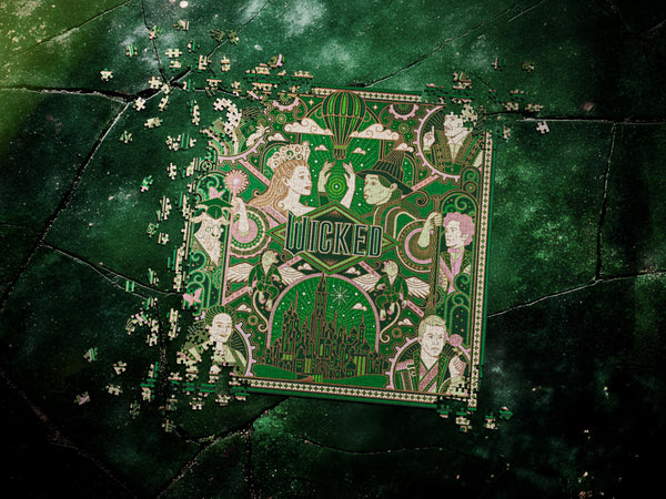 theory11 Wicked Jigsaw Puzzle - Journey to the Emerald City - Officially Licensed 1,000 Piece Intermediate Puzzle for Ages 14+