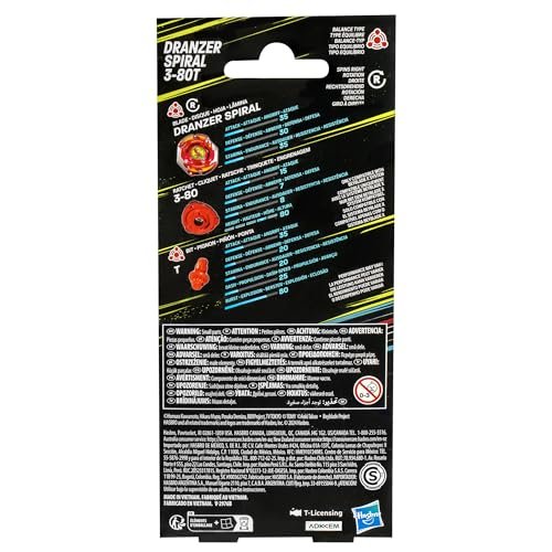 BEYBLADE X Dranzer Spiral 3-80T Anniversary X-Over Balance Type Right-Spinning Top and Launcher; Battling Top Toys for Ages 8+
