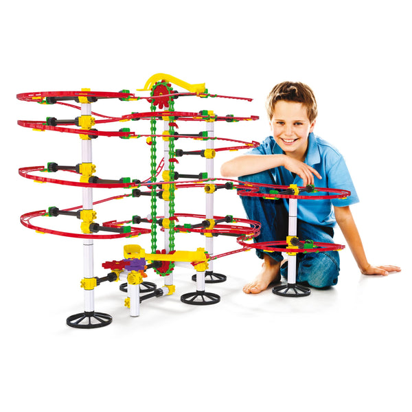 Quercetti Skyrail Ottovolante Elevator, 360 Piece Marble Run Roller Coaster Building Set, Ages 7-14