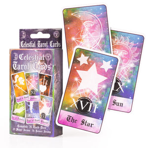 Kalan Tarot Cards Set - Complete Set of Tarot Cards for Beginners and Experts Alike - Celestial - 2.75" W x 4.75" L