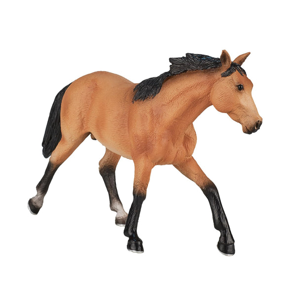 MOJO Buckskin Quarter Horse Realistic Equestrian Horse Club Hand Painted Toy Figurine