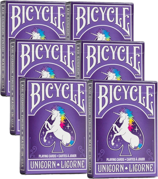 Bicycle Unicorn Playing Cards, Poker Size Standard Index (Pack of 6)