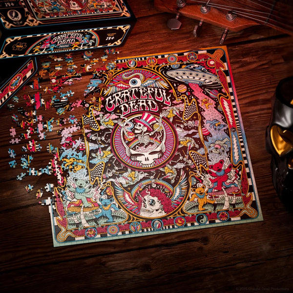 theory11 Grateful Dead Jigsaw Puzzle - For Dead Heads - Officially Licensed 1,000 Piece Intermediate Puzzle for Ages 14+