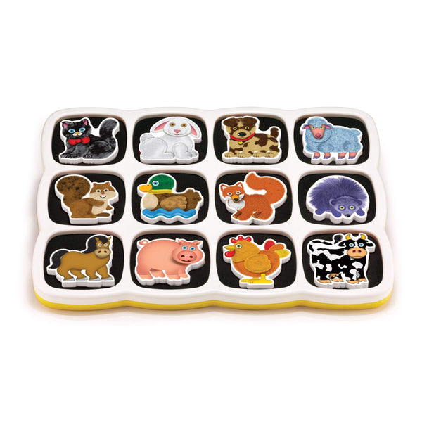 Quercetti - Smart Puzzle Farm - Two-Sided Magnetic Puzzle with 13 Farm Animal Shapes