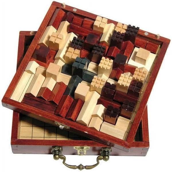 Family Games America - Cathedral Magnetic Travel Edition - A Portable Medieval Wooden Board Game of Strategy and Skill, 2 Player Ages 8+