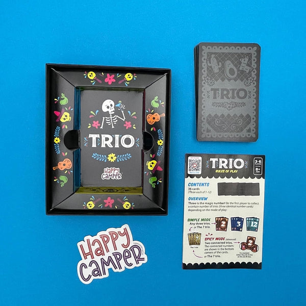 Happy Camper TRIO Card Game | Hottest New Family Game | Award-Winning | Game of The Year in France | Perfect Stocking Stuffer | Great for Game Night | 3-6 Players Ages 8+