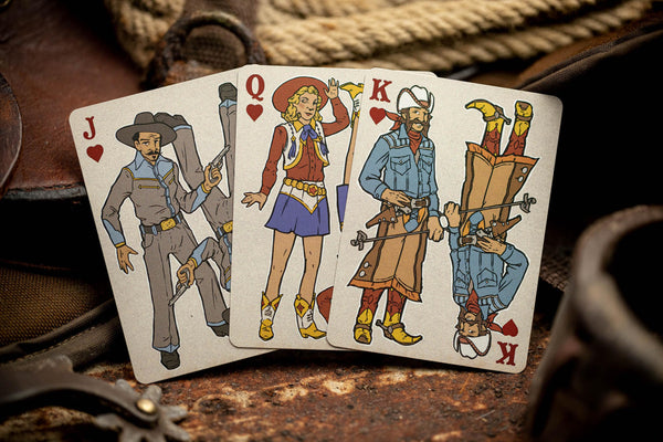 Kings Wild Project Rawhide Luxury Playing Cards - Standard Edition, Poker Size, Custom Index, Hand-Illustrated Western Collectible Deck