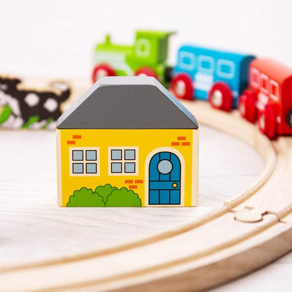 Bigjigs Rail, First Train Set, Wooden Train Set, Train Gifts for Kids, Train Set for 3 Year Old Boys, Train Toy, Trains for Toddlers, Bigjigs Train Set