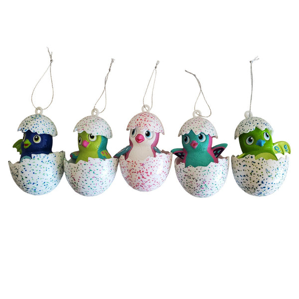 Kurt S. Adler Hatchimals 3.5" Plastic Christmas Ornaments, Set of 5 Assorted Holiday Decoration Styles
