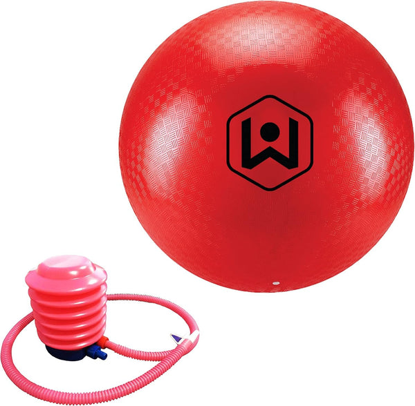 Wicked Big Sports Little Kids Kickball-Supersized Kickball Outdoor Sport Tailgate Backyard Beach Game Fun for All, Original Version, red