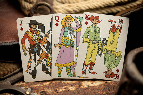 Kings Wild Project Rawhide Luxury Playing Cards - Standard Edition, Poker Size, Custom Index, Hand-Illustrated Western Collectible Deck
