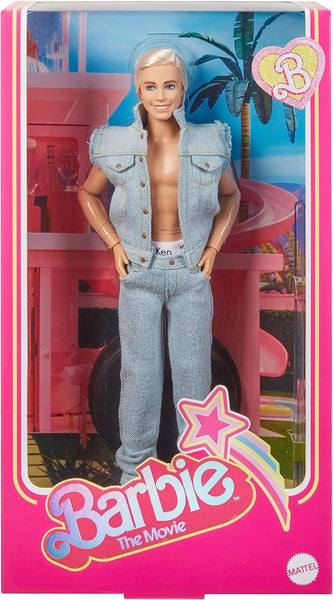 Barbie The Movie Collectible Ken Doll Wearing All-Denim Matching Set with Original Ken Signature Underwear