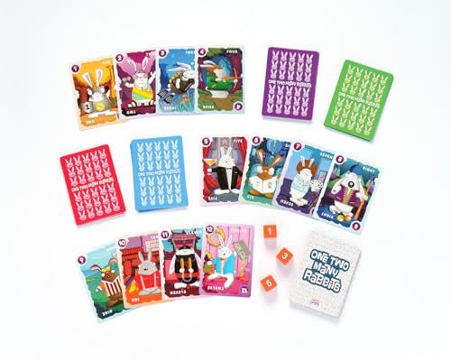 Happy Camper One Two Many Rabbits - A Wild & Harey Card Game | Quick to Learn, Easy to Teach | Great Math Game | Perfect for Family Game Night | 1-4 Players Ages 7+