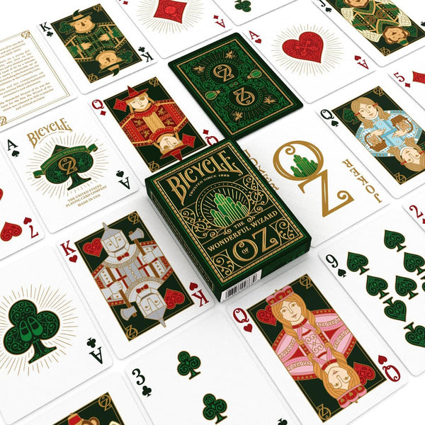 Bicycle Wizard of Oz Playing Cards, Oz Inspired Playing Card Deck, Emerald and Gold, 1 Deck