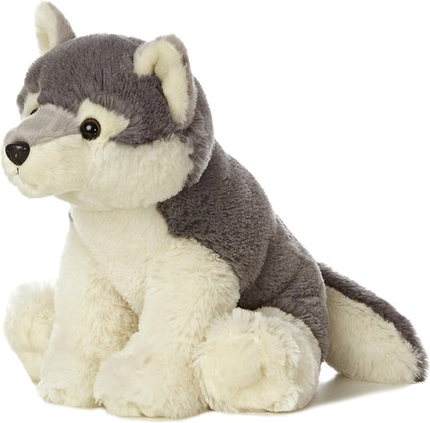 Aurora® Huggable Destination Nation™ Wolf Stuffed Animal - Global Exploration - Learning Fun - Gray 12 Inches