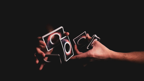 ORBIT Black Hole Playing Cards - Limited Edition Slimline Deck, B9 True Linen Finish by Cartamundi - Design by Joe Feldpausch & Daniel Schneider - Warped Face Design for Cardistry, Magic & Collectors