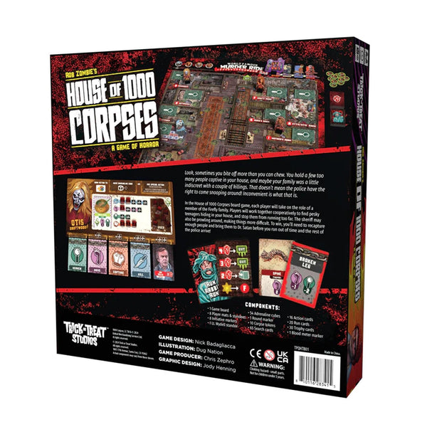 Trick Or Treat Studios Rob Zombie's House of 1000 Corpses Board Game - Horror Co-Op Tabletop Game for 1-4 Players, Ages 14+