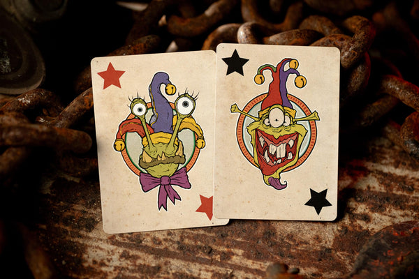 Kings Wild Project Overbite Black Luxury Playing Cards, Standard Edition, Poker Size Custom Index Deck, Monster-Themed Collectible Cards
