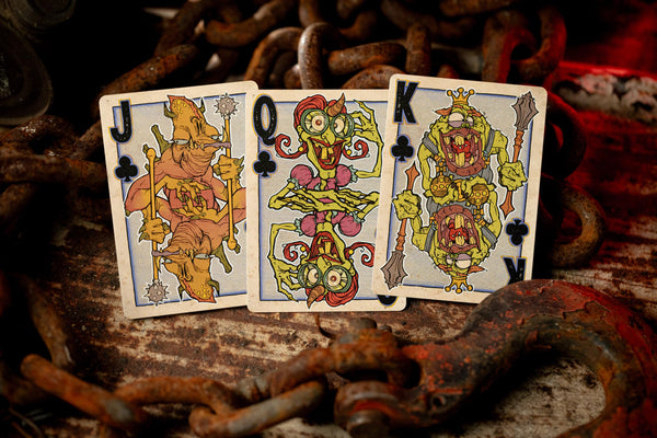 Kings Wild Project Overbite Blue Luxury Playing Cards, Standard Edition, Poker Size Custom Index Deck, Monster-Themed Collectible Cards