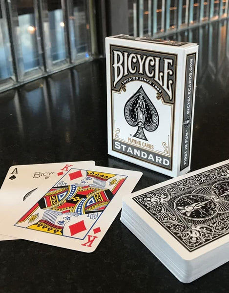 Bicycle Rider Back Black Playing Cards, Poker Size Standard Index, 1 Deck