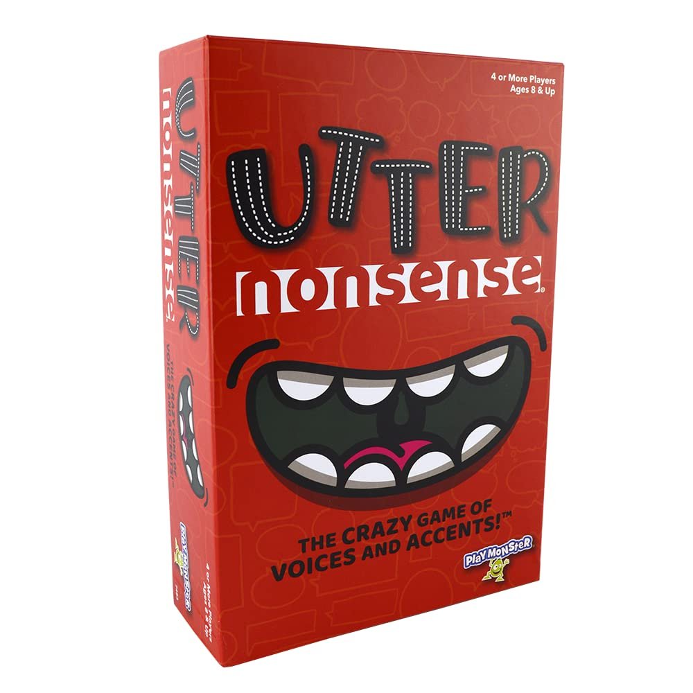 PlayMonster Utter Nonsense - The Crazy Game of Voices and Accents - Ridiculous Family Fun - 4+ Players Ages 8+