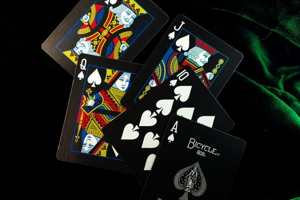 Bicycle Reverse Playing Cards (Green & Black) - Black Reversed Back USPCC Premium Deck for Magicians, Cardists & Collectors