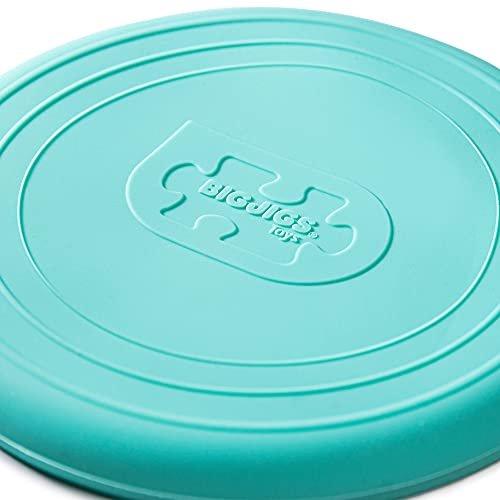 Bigjigs Toys Frisbee Flying Disc (Eggshell Green) - Silicone Frisbee for Kids, Quality Flying Saucers, Beach Toys & Garden Toys, Holiday Toys for Toddlers