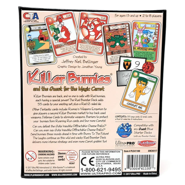 Playroom Entertainment Killer Bunnies and the Quest for the Magic Carrot: Red Booster Deck Expansion #3 (PLE41100)