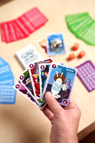 Happy Camper One Two Many Rabbits - A Wild & Harey Card Game | Quick to Learn, Easy to Teach | Great Math Game | Perfect for Family Game Night | 1-4 Players Ages 7+